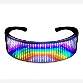 عینک ال ای دی LED فول کالر شارژی بلوتوثی